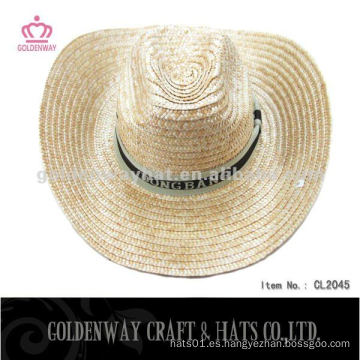 Sombrero de paja de trigo liso para hombres